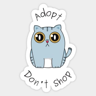 Adopt Dont Shop Cat Sticker